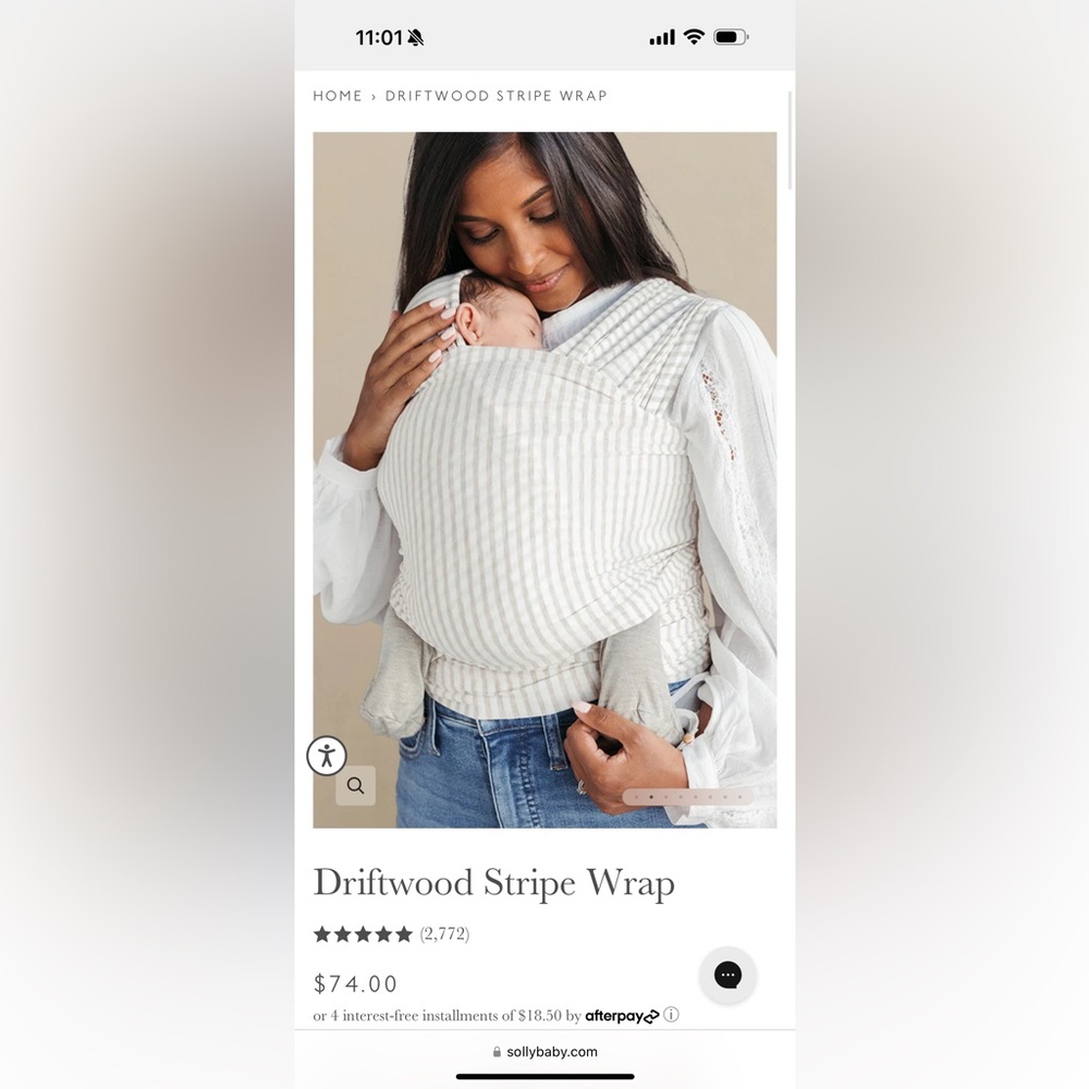 solly baby Driftwood Stripe Wrap